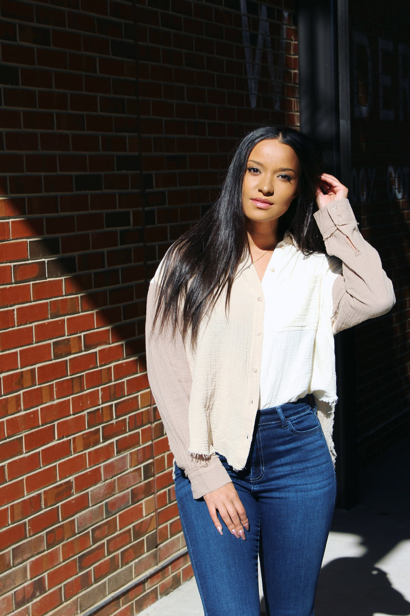 Coffee Break Button Up